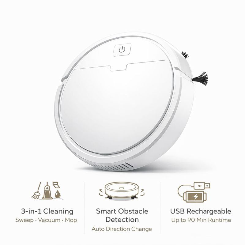 Mirelle AutoClean 3-in-1 Robot Vacuum